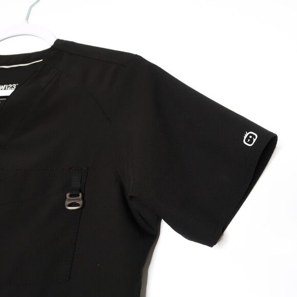Wonder Wink W123 Womens Scrub Top Size XS Black Nursing Medical - Picture 7 of 9